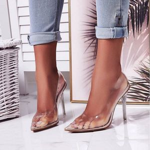 Mules, Zapatos de Mujer, Talla 42, Sandalias Color Nude, Nuevo Diseño, Tacones Transparentes de PVC para Damas - Product Image 1