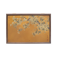 Décoration Murale Artistique en Bois Massif Faite à la Main avec Couvercle en Laiton Motif Floral Classique et Gravure Thermique – Qualité Supérieure Direct Usine