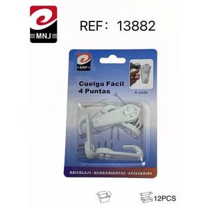 Ganci da parete Cuelga Fcil a 4 punte, 4 pezzi, per cornici - Product Image 2
