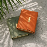 Carnet de laboratoire personnalisé avec logo, A5, couverture rigide en cuir PU, pages lignées, logo personnalisé pour cadeaux scolaires