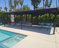 Pérgola de Aluminio Resistente a la Oxidación Anyhoo de Instalación Rápida para Área de Descanso Junto a la Piscina, Sistema de Persianas Ajustables Impermeables, Kit de Gazebo Cuadrado