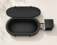 Baignoire de plongée froide gonflable portable avec refroidisseur 1HP et couvercle, bain de glace pour la maison, la salle de sport, le spa et la récupération en extérieur