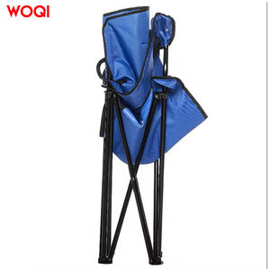 Chaise de camping pliable d'extérieur Woqi, cadre en aluminium, tissu Oxford, bleu ciel, chaise de jardin portable 50x50x80cm - Product Image 5