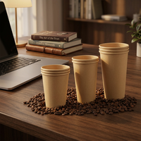Gobelets en papier écologiques à paroi simple, jetables, de qualité alimentaire, taille personnalisée, imprimés, pour café, thé, boissons chaudes