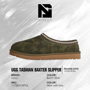 Pantuflas UGG Tasman Baxter 'Burnt Olive' de Gamuza Sintética Sólida con Punta Redonda y Suela de Goma, para Invierno, Interior y Exterior - Product Image 6