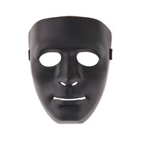 Masques en plastique épaissis pour Halloween, masques de danse de rue, masques de mascarade, masques de danse de la mort, blanc et noir, pour performance intégrale du visage