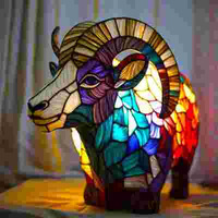 Nouvelle série animale lampes de table décoratives pour la maison ornements d'ornement en résine avec batterie/alimentation électrique