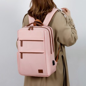 Light Gray Multi-layer <b>Backpack</b> <b>With</b> Laptop <b>Compartment</b> Unisex Everyday Use Spring 2025 - Product Image 3