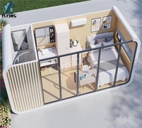 Maison capsule modulaire préfabriquée en acier Villa extérieure de luxe avec cabine Apple Esthétique pour usage hôtelier