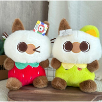 Échantillon disponible, jouets en peluche personnalisés, tissu en polaire corail doux, design compact et léger, 7-8 pouces, pour les coins enfants des restaurants