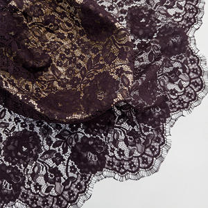 YY花柄ナイロンコットン高級刺繍入りまつげフレンチレース生地イブニングドレス & クチュールメイキング - Product Image 4