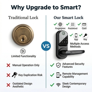 Serrure Intelligente à Prix de Gros avec Affichage du Mot de Passe, Déverrouillage par Empreinte Digitale et Application WiFi Ttlock/Tuya, Serrure Numérique à Pêne Simple pour Mortaise US - Product Image 4