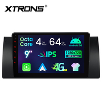 Autoradio Android 9 pouces 4+64 Go pour BMW X5 E53 1999-2006 Octa Core avec plusieurs thèmes d'interface utilisateur, 4G LTE intégré, EQ DSP XTRONS