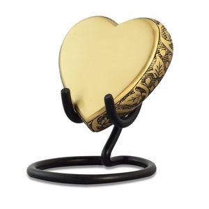 Meilleure vente de petite urne funéraire en forme de cœur métallique de haute qualité pour cendres humaines/fournitures funéraires - Product Image 2