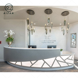 Mostrador de Recepción de Lujo para <span class=keywords><strong>Consultorio</strong></span> Dental, Impresionante Mostrador de Recepción con Luces LED para Clínica Dental - Product Image 2