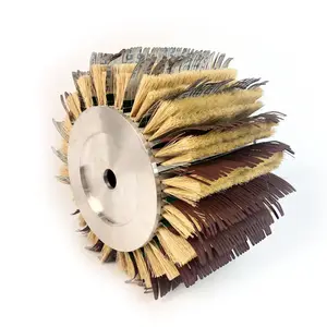 Cepillo de pulido con rodillo de papel de sisal y lijadora de tamaño personalizado para pulido de madera