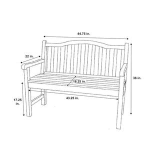 Custom Design Modern Simple Park Seating Outdoor Furniture Solid Wood <strong>Garden</strong> <strong>Bench</strong> - Product Image 2