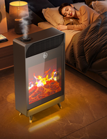 Ventilateur USB portable sur pied avec élément chauffant PTC, thermostat réglable, protection contre la surchauffe, protection contre le renversement, télécommande