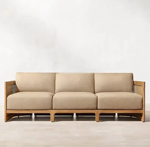 Venta directa de fábrica BOHO Mix-material Moderno Eco Agua UV Resist Madera de teca Muebles de exterior Sofá Conjunto Jardín Villa Hotel Resort - Product Image 4