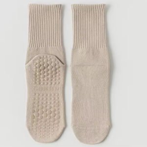 Custom Logo Grip Pilates <b>Socks</b> for Women 90% Cotton Knitted Compression Crew Yoga Athletic <b>Socks</b> - Product Image 3