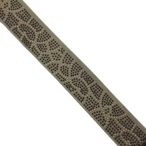 Nastro a caldo personalizzato in Nylon forato a caldo con scritta inglese oro argento Laser fascia riflettente elastica