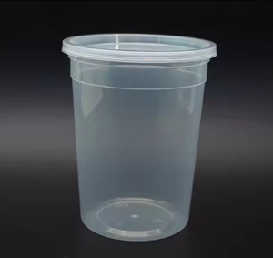 Clear Disposable PP <b>Plastic</b> Deli Cups with <b>Lids</b>, Food Storage <b>Containers</b> for Takeout, Desserts, Sauces and Catering - Product Image 2
