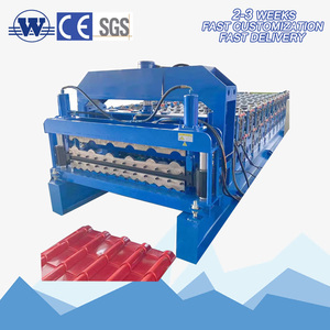 Double Layer IBR PLC Controlled High Productivity Roof <b>Sheet</b> Making Machine Glazed Roof <b>Tile</b> Roll Forming Machine - Product Image 2