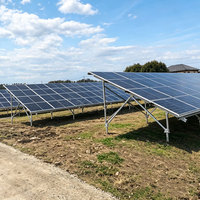Système de montage au sol pour panneaux solaires en aluminium de type W de 2 MW, structure de support solaire, fabriqué par un fabricant professionnel