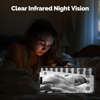 Caméra de Sécurité Intelligente Intérieure Tuya Wi-Fi Panoramique/Inclinable 4MP HD, Vision Nocturne Infrarouge, Détection de Mouvement et de Son, Surveillance et Patrouille Panoramique