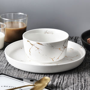 Ensemble de <span class=keywords><strong>vaisselle</strong></span> en céramique marbrée bon marché 4.5 saladier de 8 pouces bols de <span class=keywords><strong>service</strong></span> en céramique porcelaine - Product Image 3