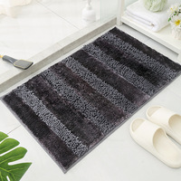 Tapis de bain moderne antidérapant pour la maison, absorbant rapidement l'eau, en microfibre écologique à poils ras, fabriqué à la machine