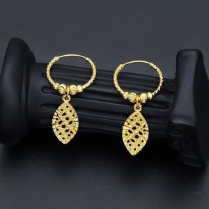 Jxx Nuevos Pendientes de Aro con Forma de Gota de Agua, Chapados en Oro de 24K, con Diamantes Incrustados, Joyería de Latón y Cobre para Mujer - Product Image 2