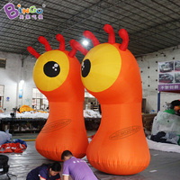 Ballons gonflables d'Halloween : Piliers lumineux LED en forme d'œil, monstres oculaires géants personnalisés pour Halloween