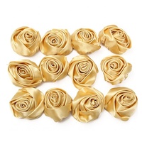 Ruban de fleurs en satin de soie artificielle fait main, 67 couleurs, pour robes de filles et mariages, 2,5 cm/3,5 cm/5 cm, écologique, vente en gros