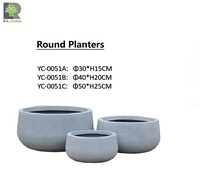 Pot Bunga Modern Berlapis Serat Alami/Beton Ukuran Sedang, Matte, Dekoratif untuk Hotel, Rumah, Taman, Kantor, Indoor & Outdoor