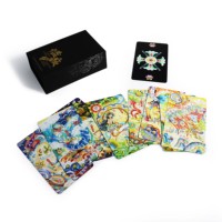 Jeu de cartes de tarot personnalisable, écologique, durable, coloré et illustré, coffret cadeau noir pour collectionneurs, jeu de cartes