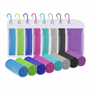 Custom Quick-drying Sport Ice <b>Cooling</b> Towel Silicon Case Silicone Storage Set Cold Sweat Towel - Product Image 2