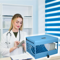 Boîte de rangement pour ordinateur portable, livraison gratuite, 16 emplacements/Chromebook, verrouillage électronique, salle de classe, 16 icoussinets, chargement murale