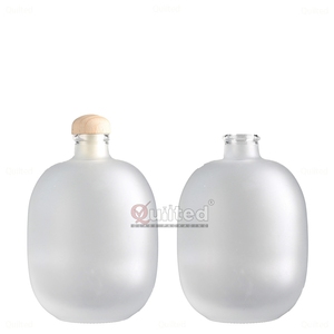 <span class=keywords><strong>Moins</strong></span> <span class=keywords><strong>cher</strong></span> 100ML 250ML 500ML clair/givré vide fruits vin bouteilles en verre vin liqueur esprit Vodka Gin rhum bouteille de stockage avec liège - Product Image 4