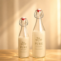 Botol Kaca Kedap Udara Berkualitas Tinggi 100ml 200ml 250ml 300ml Dengan Tutup Gesper, Dapat Disesuaikan