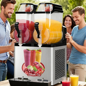 Bán Chạy Nhất Chuyên Nghiệp Thương Mại Hai-Tank Bằng Cháo Ice Maker Với Động Cơ 24L Công Suất 110/220V Cho Nước Trái Cây Nước Giải Khát Chế Biến - Product Image 1