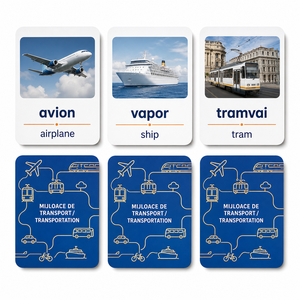 Carte Flash Educative Personalizzate per Famiglie con Posizioni Contrariene in Rumeno e Inglese, Carta Patinata da 350gsm, Laminazione Opaca, Rigide - Product Image 2