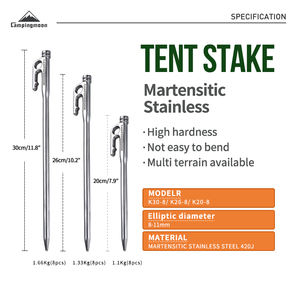 Camping en plein air titane acier inoxydable fer tente cheville acier inoxydable tente clou camping tente cheville - Product Image 2