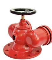 Katup Relief Fleksibel yang Dapat Disesuaikan di Atas Tanah DN100 1.6MPa Ujung Flens Keluaran Ganda Peralatan Pemadam Kebakaran Manual dengan Katup Bola Air.
