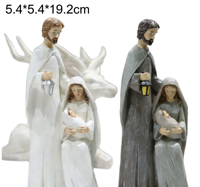 Meilleures ventes : Crèche de Noël et ensemble de la Nativité pour la décoration intérieure d'Halloween, thème de la Nativité familiale, catholique chrétien, écologique