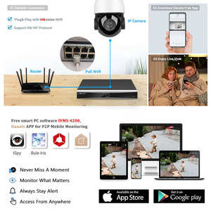 Caméra de sécurité PoE Vikylin 5MP 8MP avec zoom 18X, vision nocturne IR 100m, microphone intégré, 4K PTZ, suivi automatique, audio bidirectionnel pour extérieur - Product Image 5