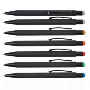 Promotional Logo Printed 1.0 mm Writing Width Metal Ballpoint <b>Pen</b> <b>Multi</b>-<b>Color</b> Advertising Gift Rubber Grip for Stylus <b>Pen</b> - Product Image 3