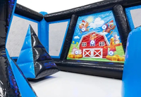 IPS Jeux Interactifs Gel Ball Arena Obstacle Gonflable Zone De Combat Défi Gel Blaster Bunker Dodgeball Arena