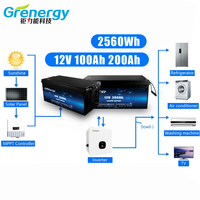 Baterías Solares Recargables LAF1250 de 12V 50Ah Lifepo4 con Certificación CE y BMS Inteligente Integrado, Precio de Fábrica