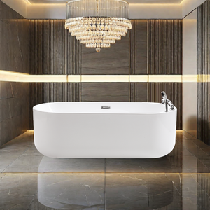 <span class=keywords><strong>Baignoire</strong></span> autoportante en acrylique écologique, <span class=keywords><strong>baignoire</strong></span> moderne en pierre artificielle pour la rénovation de salles de bain, idéale pour appartements et hôtels - Product Image 2